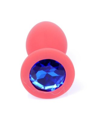 Plug-Jewellery Red Silicon PLUG Small- Blue Diamond Boys of Toys Sp. z o.o.