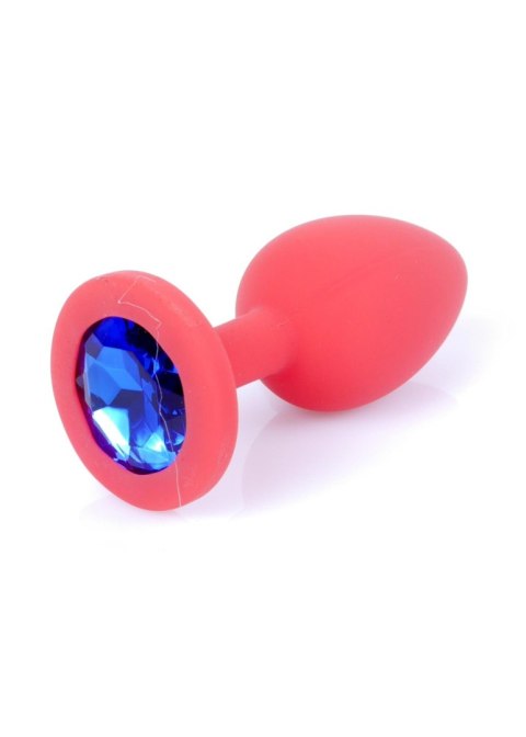 Plug-Jewellery Red Silicon PLUG Small- Blue Diamond Boys of Toys Sp. z o.o.