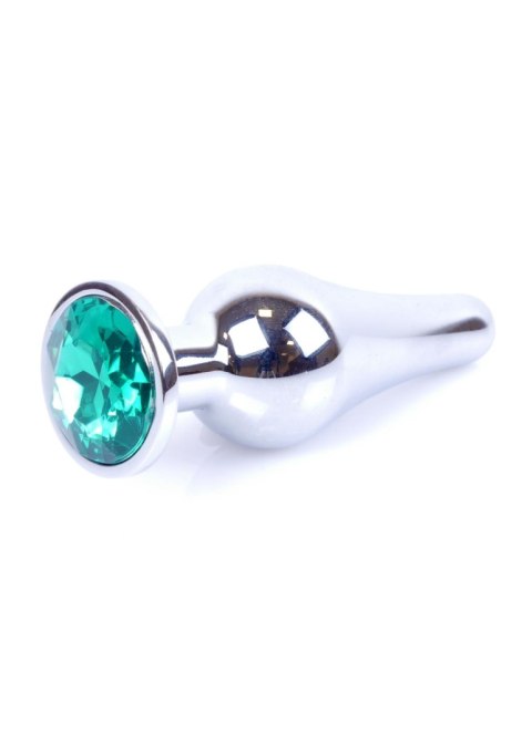 Plug-Jewellery Silver BUTT PLUG- Green Boys of Toys Sp. z o.o.