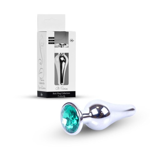 Plug-Jewellery Silver BUTT PLUG- Green Boys of Toys Sp. z o.o.