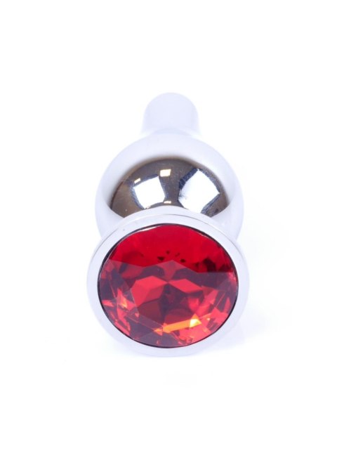 Plug-Jewellery Silver BUTT PLUG- Red Boys of Toys Sp. z o.o.