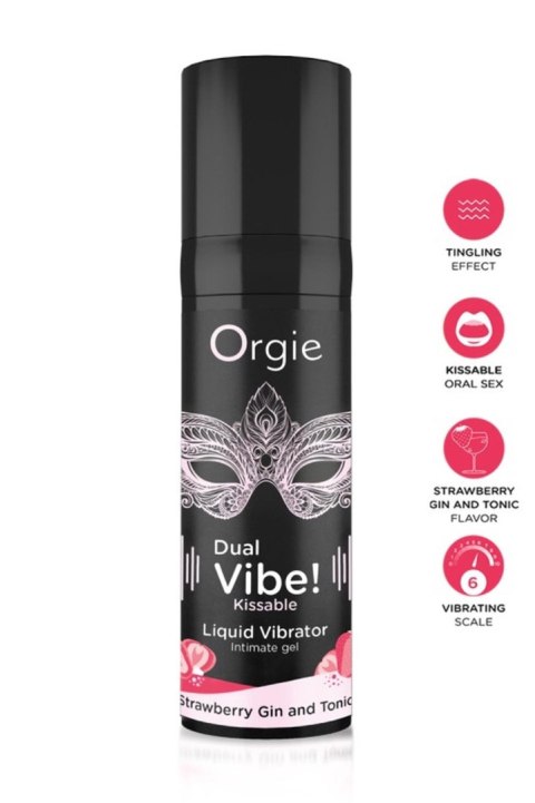 Dual Vibe! Kissable Liquid Vibrating Strawberry Gin And Tonic Orgie - BEAUTYENIGMA LDA