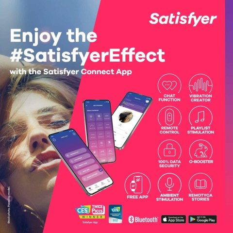 Ribbed Petal black Connect App Satisfyer - Triple A Marketing GmbH