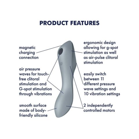 Vibrator - Curvy Trinity 3 (Blue Grey) Satisfyer - Triple A Marketing GmbH