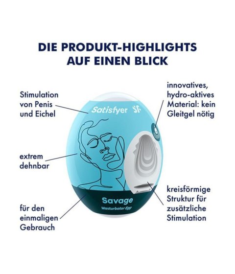 Masturbator Egg Single (Savage) Satisfyer - Triple A Marketing GmbH