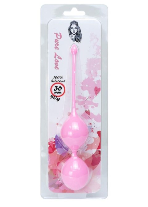 Silicone Kegel Balls 36mm 90g Pink - B - Series Boys of Toys Sp. z o.o.