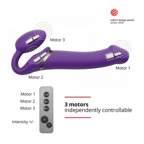 VIBRATING STRAP-ON - M - PURPLE DORCELl - Lovely Planet