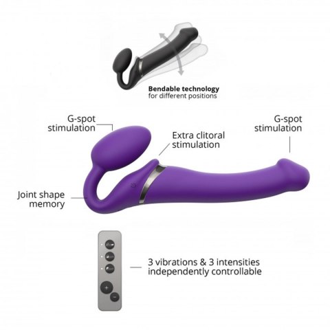 VIBRATING STRAP-ON - M - PURPLE DORCELl - Lovely Planet