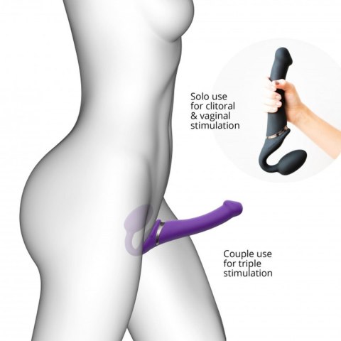 VIBRATING STRAP-ON - M - PURPLE DORCELl - Lovely Planet