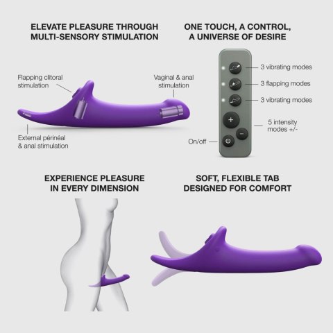 MULTI ORGASM DILDO - L - PURPLE TR DORCELl - Lovely Planet
