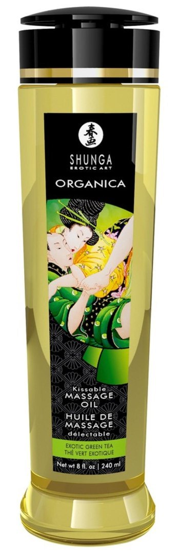 Massage Oil Organica EXOTIC GREEN TEA Shunga - EAU ZONE