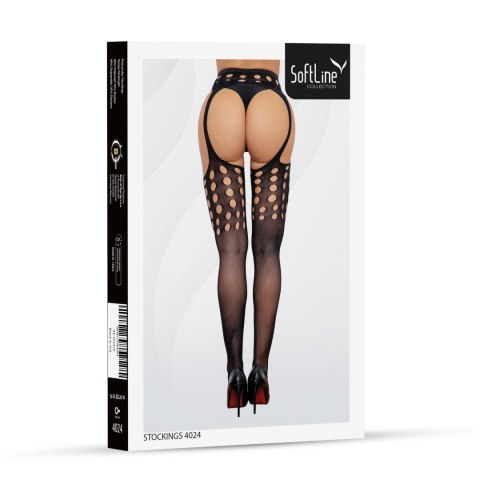Stockings 4024 black Softline - Boys of Toys Sp. z. o.o.