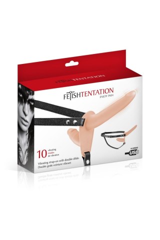 DOUBLE STRAP-ON VIBRATING FLESH STRAP-ON DILDO Comcorde - SAS EDITIONS CONCORDE