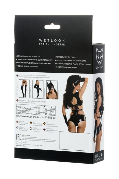Glossy Sexy set of 3 HALLE - black S GLOSSY - Boys of Toys Sp. z o.o. (dystrybutor)
