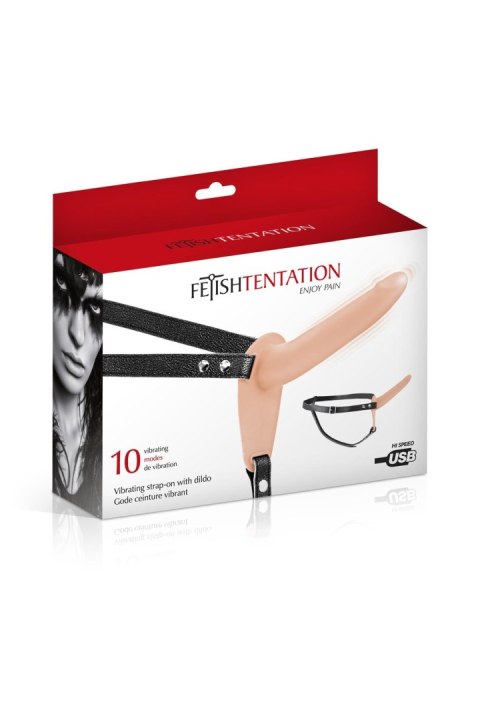 SIMPLE STRAP-ON VIBRATING FLESH STRAP-ON DILDO Comcorde - SAS EDITIONS CONCORDE