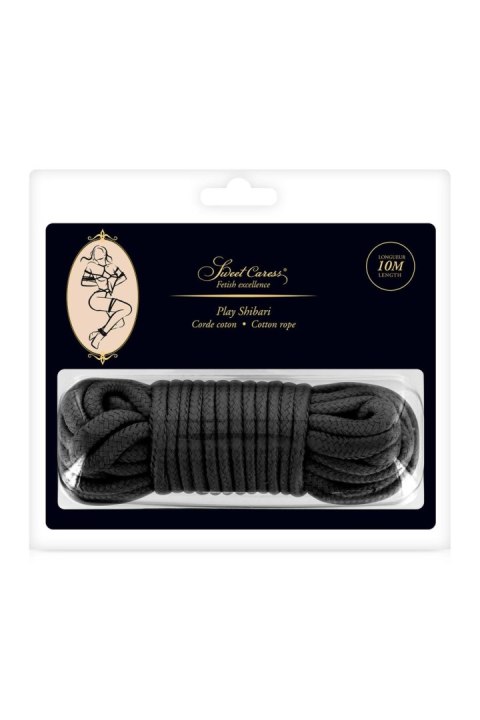 SM BONDAGE ROPE BLACK 10M (Size: T2) Comcorde - SAS EDITIONS CONCORDE