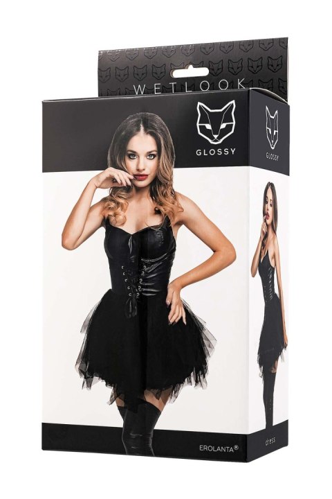 Glossy Elisia, dress, wetlook, black, M GLOSSY - Boys of Toys Sp. z o.o. (dystrybutor)