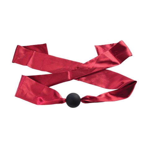 Silicone ball gag with satin straps. Fantasy - Boys of Toys Sp. z. o.o. (dystrybutor)