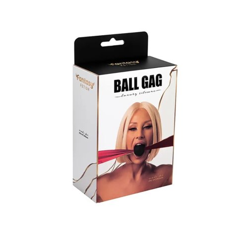 Silicone ball gag with satin straps. Fantasy - Boys of Toys Sp. z. o.o. (dystrybutor)