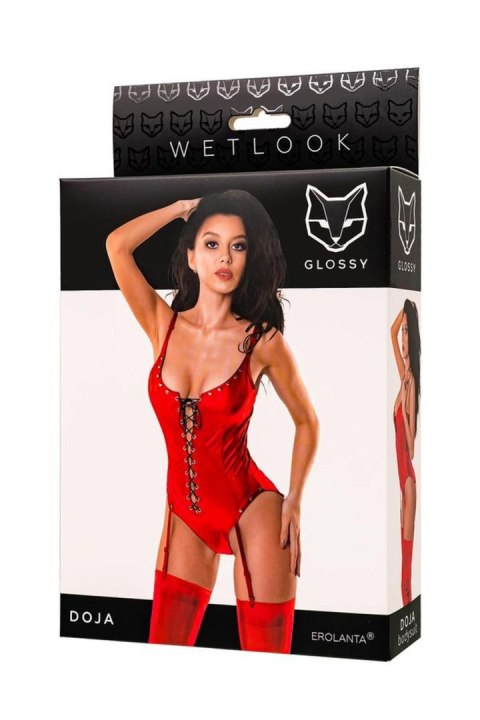 Wetlook Doja bodysuit - red M GLOSSY - Boys of Toys Sp. z o.o. (dystrybutor)
