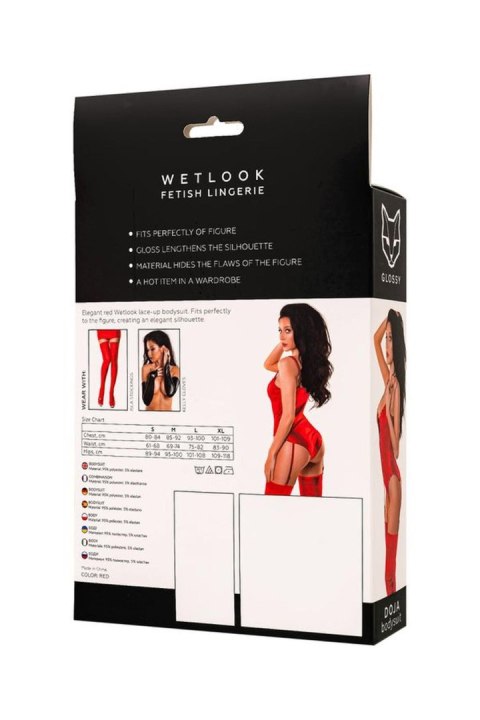 Wetlook Doja bodysuit - red M GLOSSY - Boys of Toys Sp. z o.o. (dystrybutor)