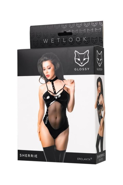 Wetlook body Sherrie - black M GLOSSY - Boys of Toys Sp. z o.o. (dystrybutor)