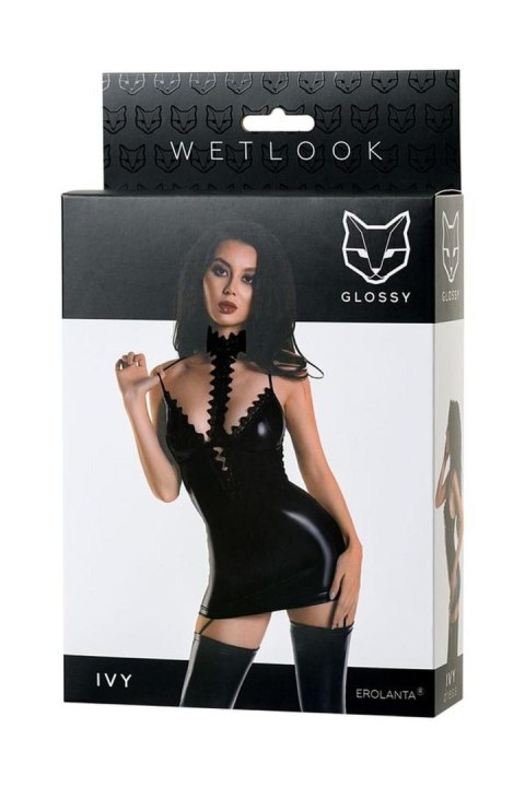 Wetlook dress IVY - black M GLOSSY - Boys of Toys Sp. z o.o. (dystrybutor)