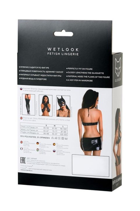 Wetlook shiny set BRIANNA - black M GLOSSY - Boys of Toys Sp. z o.o. (dystrybutor)