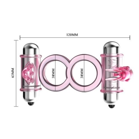 BAILE - BUNNY SNUGGLES COCK CLIT RING, 10 vibration functions Baile - Boys of Toys Sp. z. o.o. (dystrybutor)