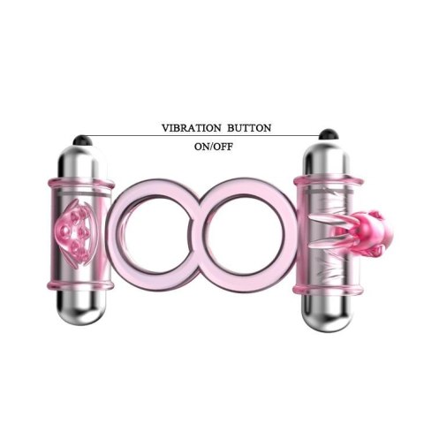 BAILE - BUNNY SNUGGLES COCK CLIT RING, 10 vibration functions Baile - Boys of Toys Sp. z. o.o. (dystrybutor)