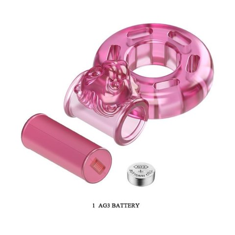 BAILE - Vibrating Cock Ring Bear Pink Baile - Boys of Toys Sp. z. o.o. (dystrybutor)