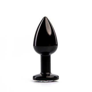 Black Butt Plug with White Diamond Fantasy - Boys of Toys Sp. z. o.o. (dystrybutor)