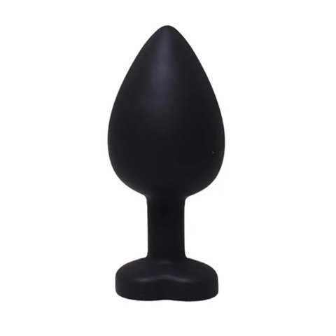 Black large heart-shaped butt plug with white crystal Fantasy - Boys of Toys Sp. z. o.o. (dystrybutor)