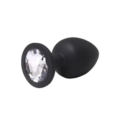 Black small butt plug with white crystal Fantasy - Boys of Toys Sp. z. o.o. (dystrybutor)