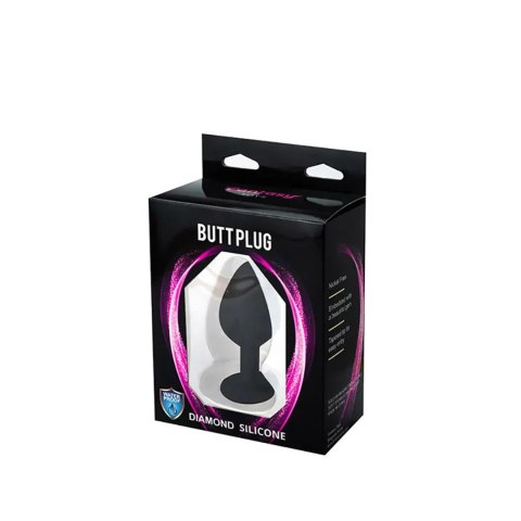 Black small butt plug with white crystal Fantasy - Boys of Toys Sp. z. o.o. (dystrybutor)