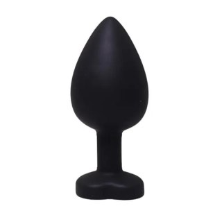 Medium black silicone anal plug with a heart and a diamond Fantasy - Boys of Toys Sp. z. o.o. (dystrybutor)