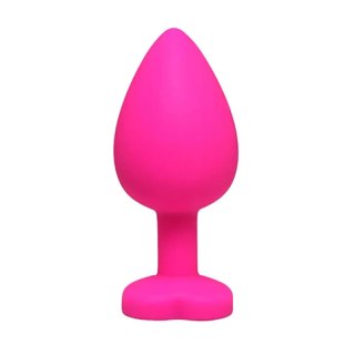 Pink large heart-shaped butt plug with white crystal Fantasy - Boys of Toys Sp. z. o.o. (dystrybutor)