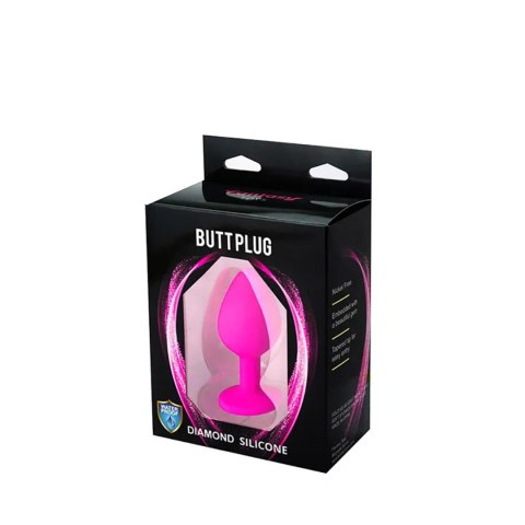 Pink medium butt plug with white crystal Fantasy - Boys of Toys Sp. z. o.o. (dystrybutor)