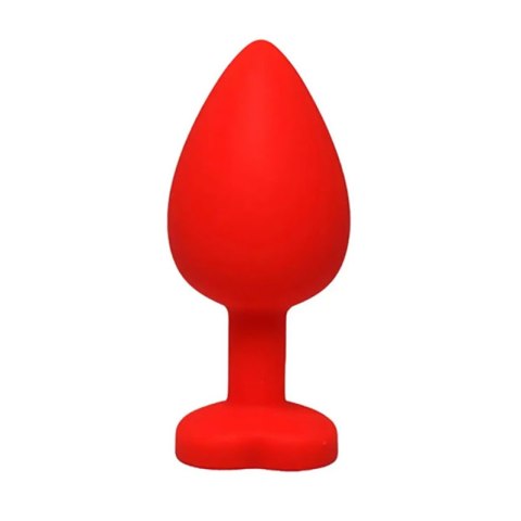 Red small heart-shaped butt plug with white crystal Fantasy - Boys of Toys Sp. z. o.o. (dystrybutor)