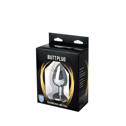 Silver Large Butt Plug with Red Diamond Fantasy - Boys of Toys Sp. z. o.o. (dystrybutor)