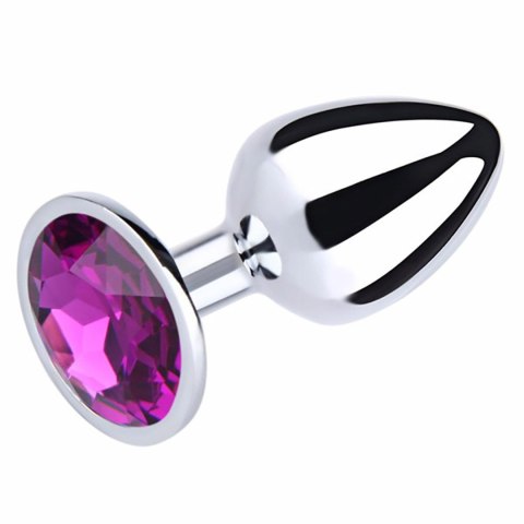 Silver Small Butt Plug with Purple Diamond Fantasy - Boys of Toys Sp. z. o.o. (dystrybutor)