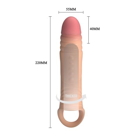 Pretty Love 8.7" Vibrating Penis Sleeve Baile - Boys of Toys Sp. z. o.o. (dystrybutor)