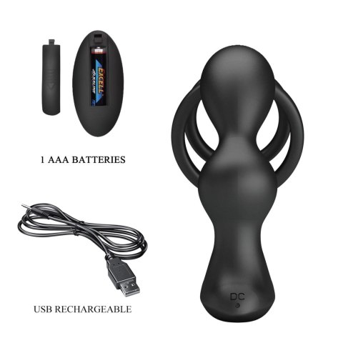 MR PLAY - VIBRATING ANAL PLUG with RING - Remote Control 12 functions Baile - Boys of Toys Sp. z. o.o. (dystrybutor)