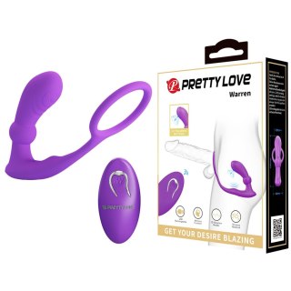 PRETTY LOVE - Warren Purple, Wireless remote control 12 pulse wave settings 12 vibration functions Baile - Boys of Toys Sp. z. o.o. (dystrybutor)