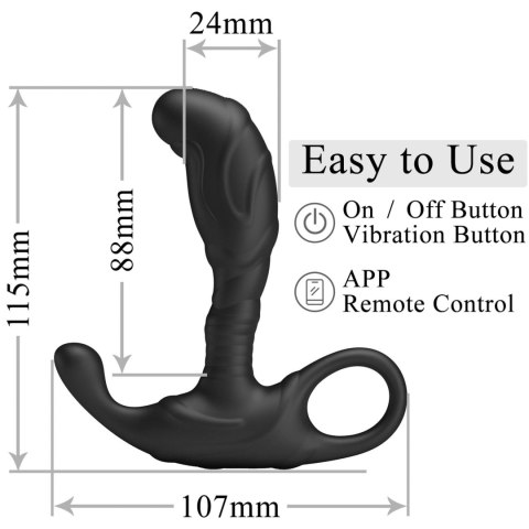 Pretty Love Andrew App-Controlled Vibrating Anal Plug Baile - Boys of Toys Sp. z. o.o. (dystrybutor)