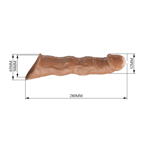 Pretty Love Extension Penis Sleeve with Modular Length Blocks Brown - 28 cm Baile - Boys of Toys Sp. z. o.o. (dystrybutor)