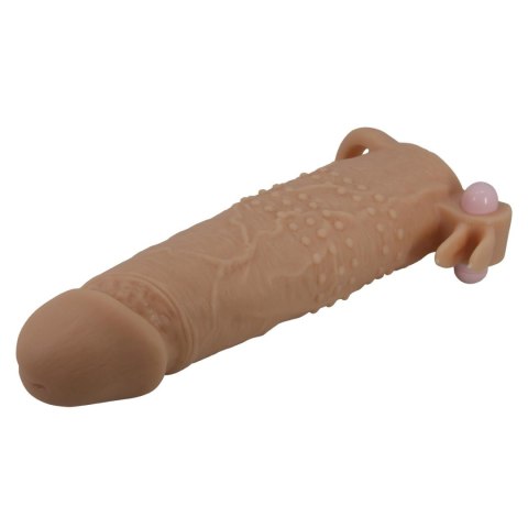 Pretty Love Quillon - 20 cm Vibrating Penis Sleeve Natural Baile - Boys of Toys Sp. z. o.o. (dystrybutor)