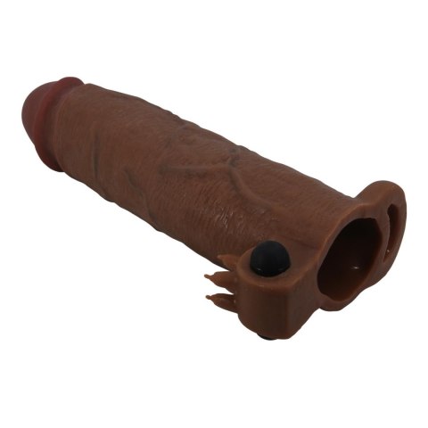 Pretty Love Xerxes - 22 cm Vibrating Penis Sleeve, Dark Brown Baile - Boys of Toys Sp. z. o.o. (dystrybutor)