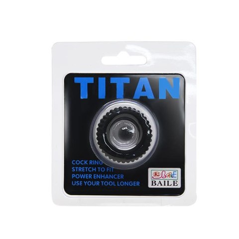 BAILE- TITAN Cocck Ring Black Baile - Boys of Toys Sp. z. o.o. (dystrybutor)
