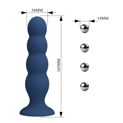Mr. Play Metal & Liquid Silicone Anal Plug with 4 Metal Balls Baile - Boys of Toys Sp. z. o.o. (dystrybutor)